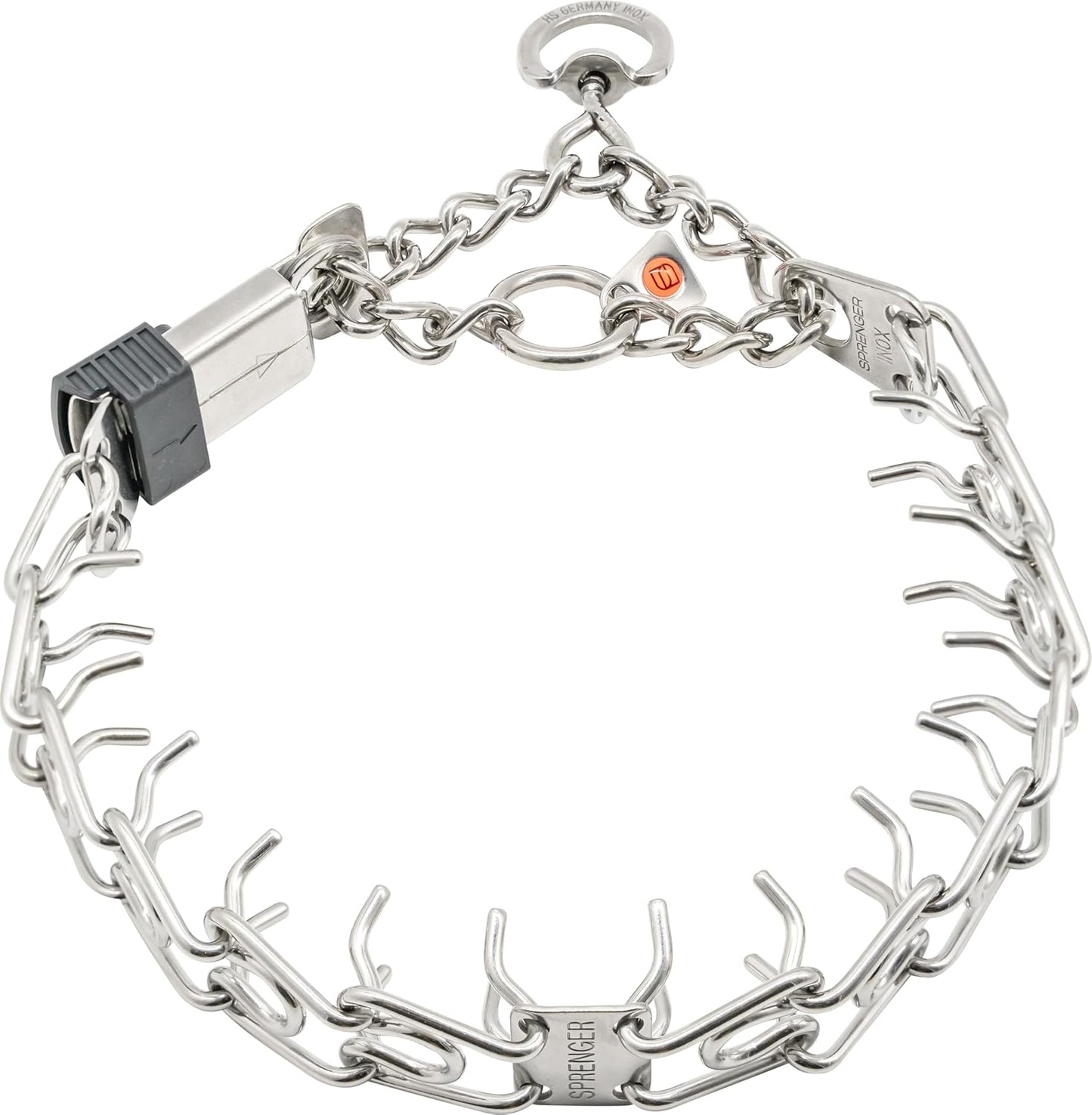Herm Sprenger Prong Dog Training Collar Chrome Steel Anti Pull Adjustable Stainless Steel 3.0 Mm X 16-17 In Neck Size; 20 In Chain Length
