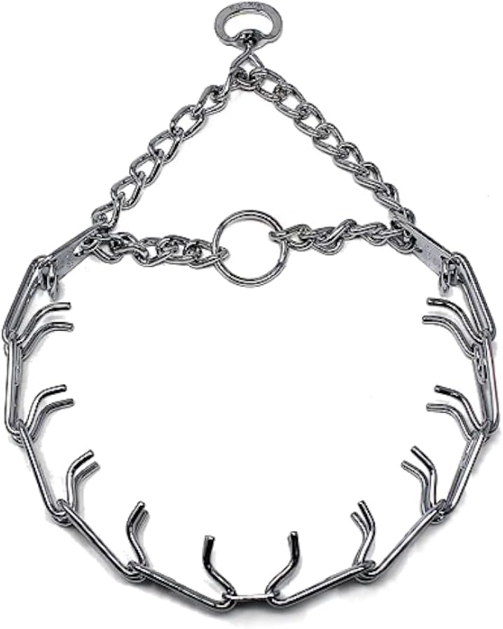 Herm Sprenger Prong Dog Training Collar Chrome Steel Anti Pull Adjustable Silver 3.2 Mm X 19 In Neck Size; 23 In Chain Length