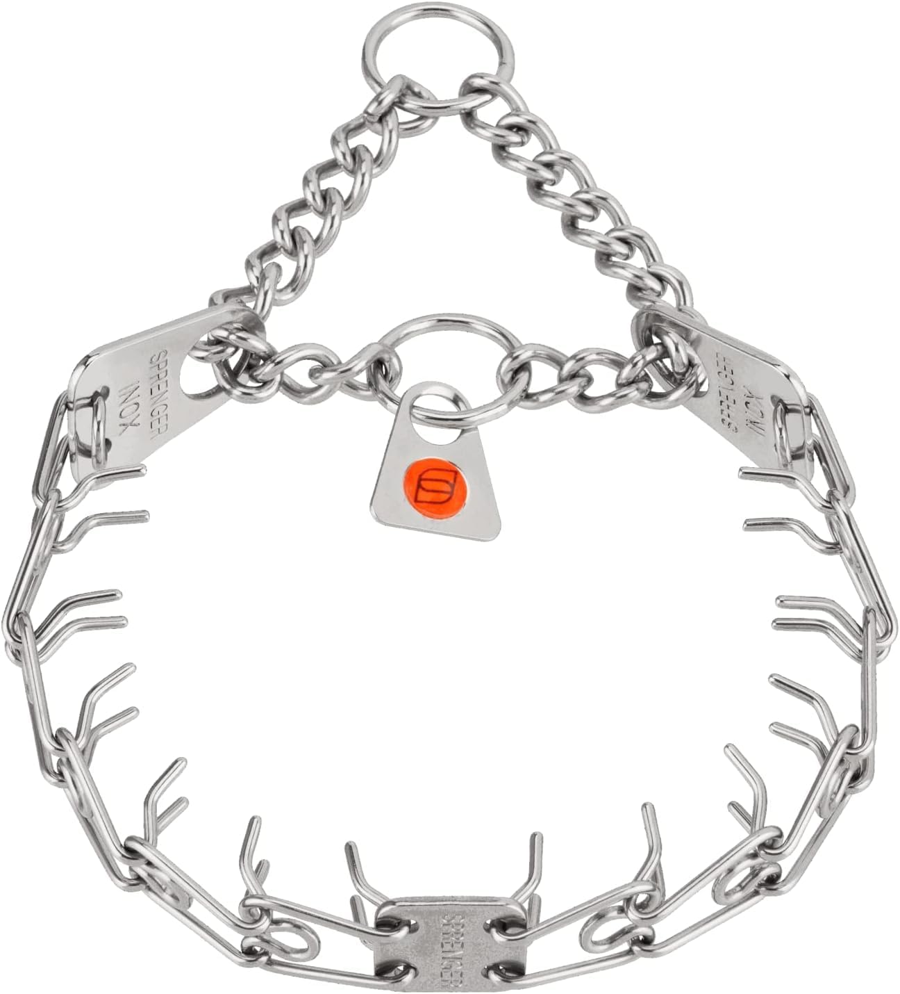 Herm Sprenger Prong Dog Training Collar Chrome Steel Anti Pull Adjustable Stainless Steel 1.5 Mm X 9.5 In Neck Size; 12 In Chain Length