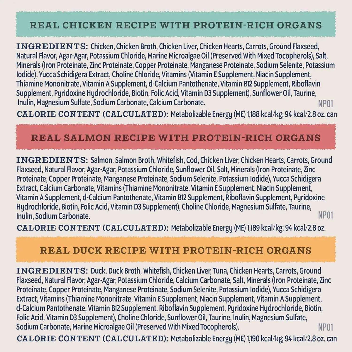 High Protein Wet Cat Food Pate Variety Pack Grain Free Real Meat 12Ct