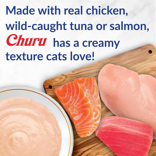 Churu Senior Cat Treats Taurine Hydration Lickable Tuna Chicken 40/60 Tubes