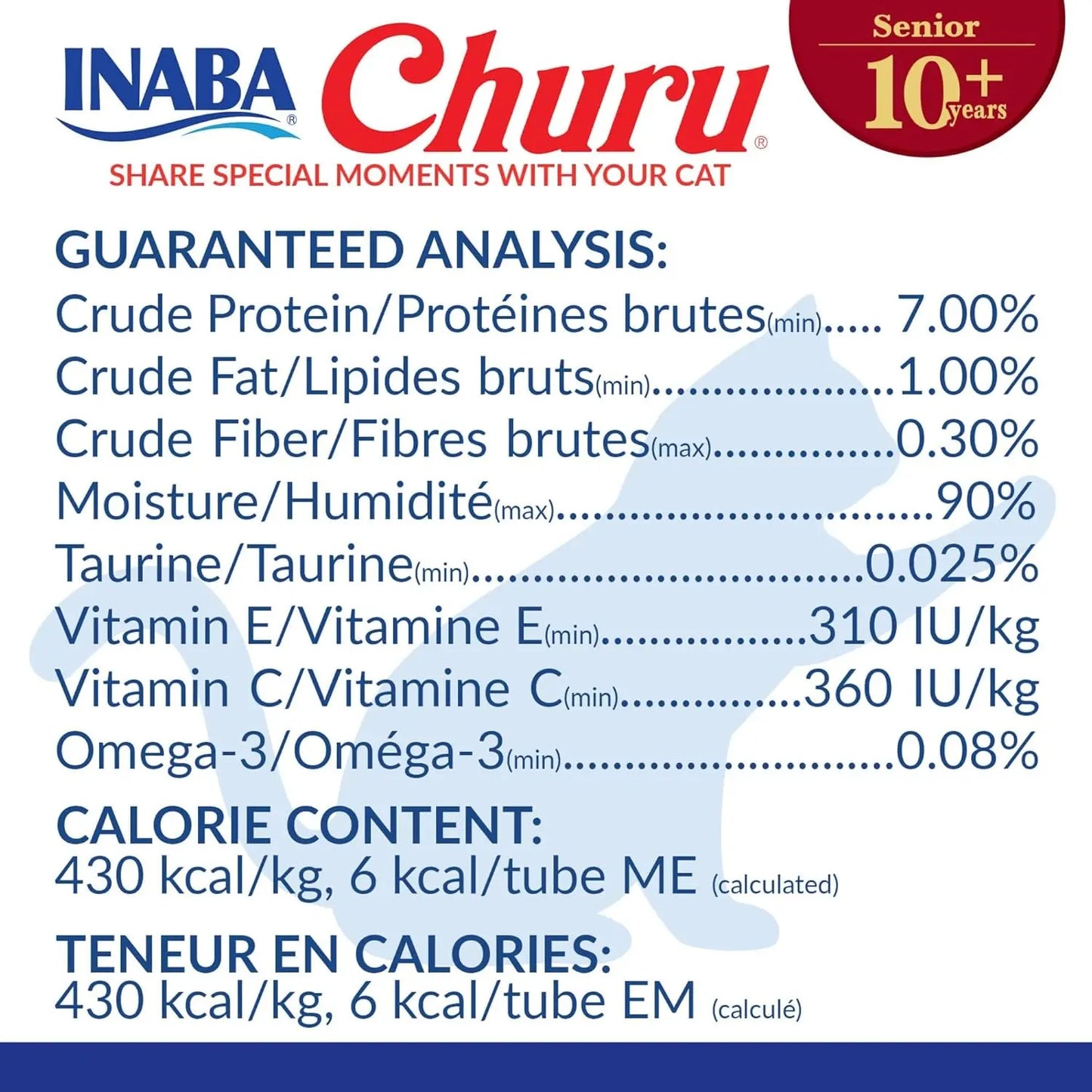 Churu Senior Cat Treats Taurine Hydration Lickable Tuna Chicken 40/60 Tubes