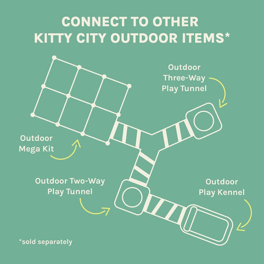 Outdoor Cat Catio Playpen with Washable Bed and Zip Access