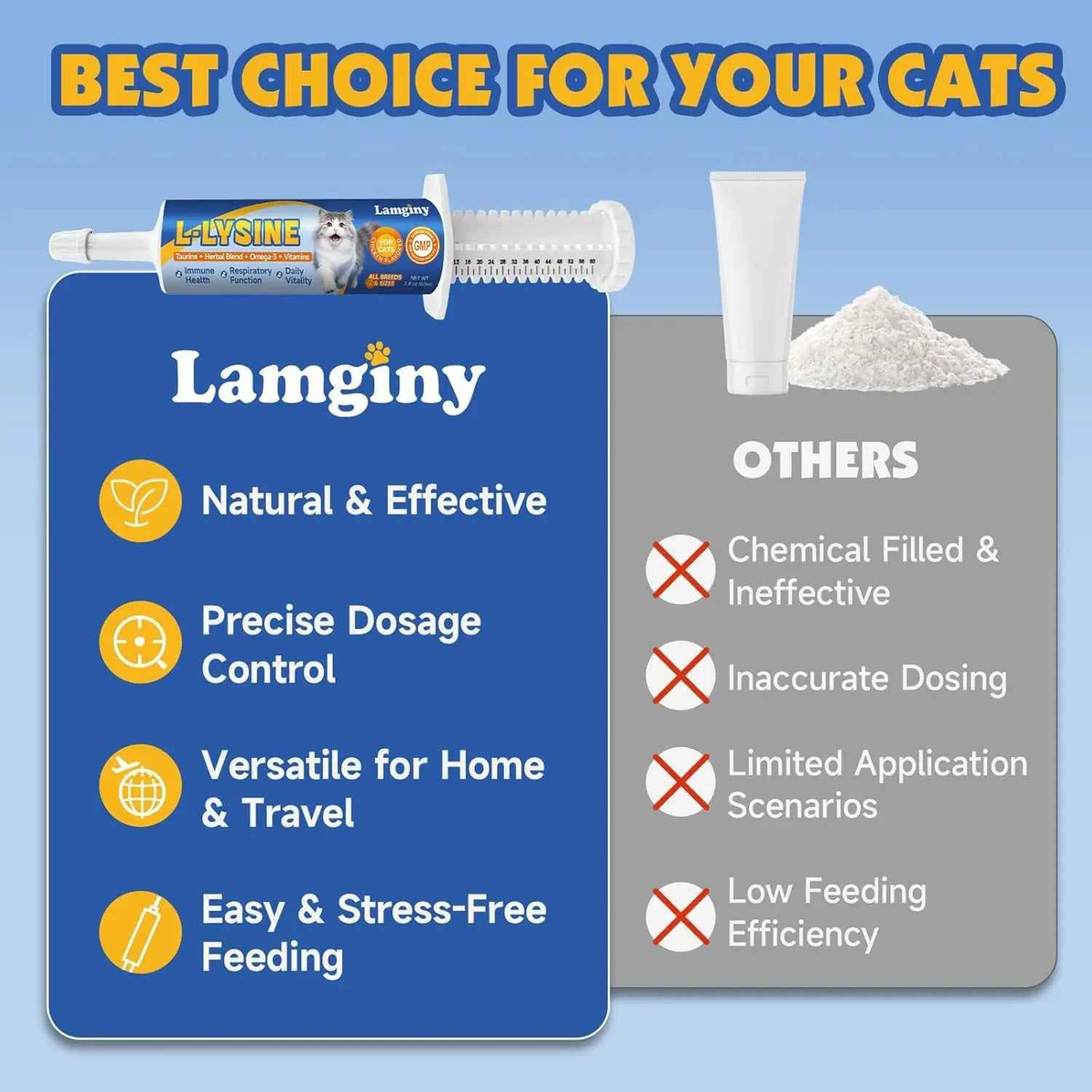 L-Lysine Paste for Cats Taurine Omega 3 Immune Eye Respiratory 60ml