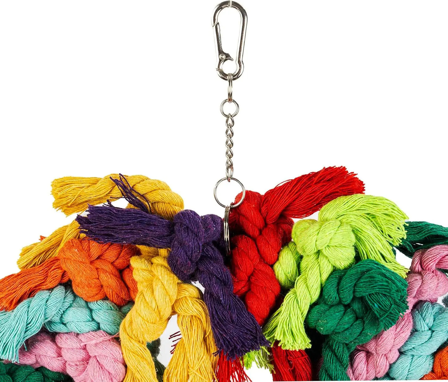 Large Bird Parrot Swing Cotton Rope Hanging Toy African Grey Cockatoo
