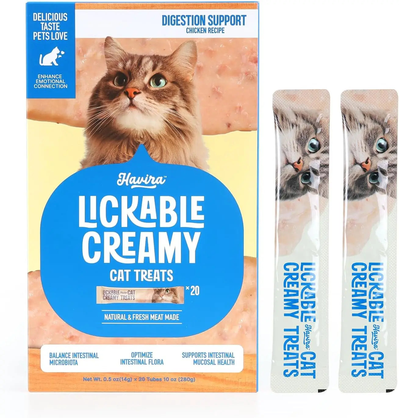Lickable Cat Treat Skin Coat Salmon Omega-3 Grain Free Squeeze Digestion