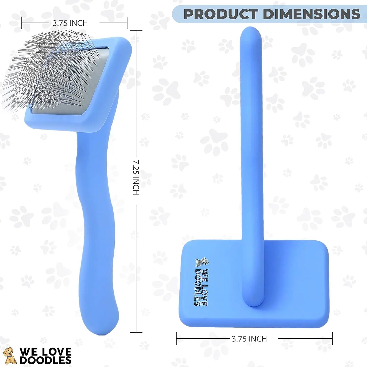 Long Pin Slicker Brush for Dogs Dematting Grooming for Doodles & Long Coats