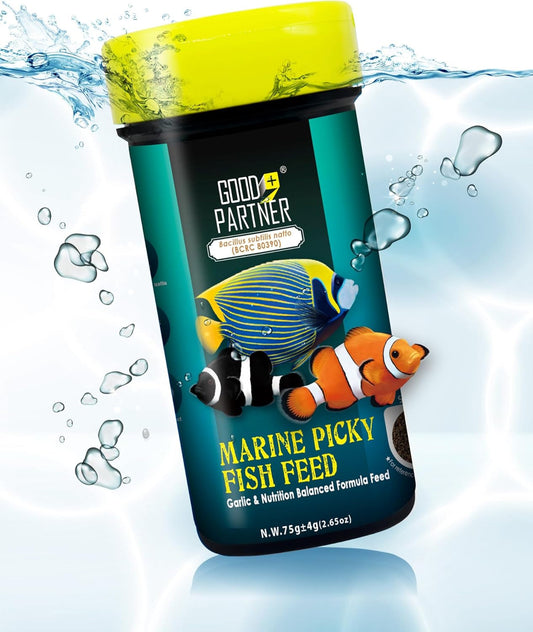 Marine Fish Sinking Pellets Clownfish Saltwater Food Probiotic 2.65oz Marine Fish 2.65 Ounce (Pack Of 1)