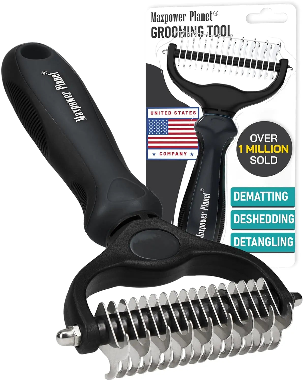 Complete Coat Care & Dematting Bundle for Dogs & Cats Black