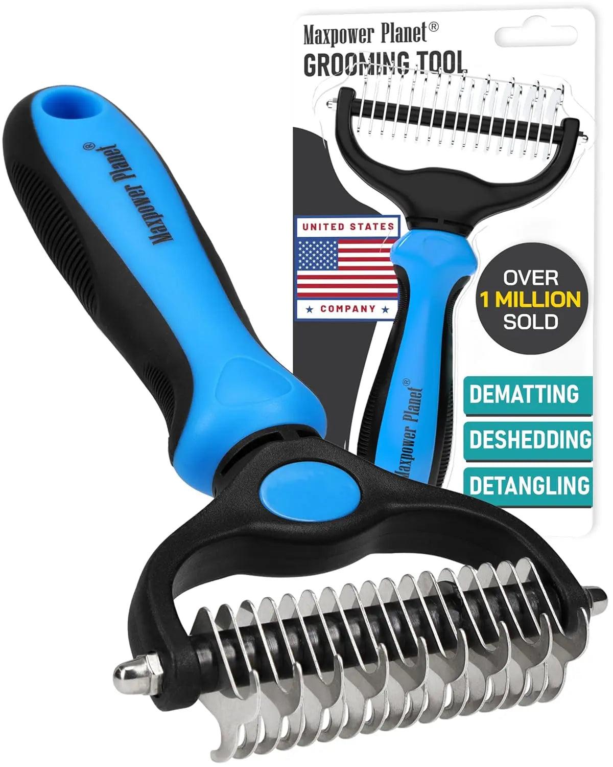 Complete Coat Care & Dematting Bundle for Dogs & Cats Blue