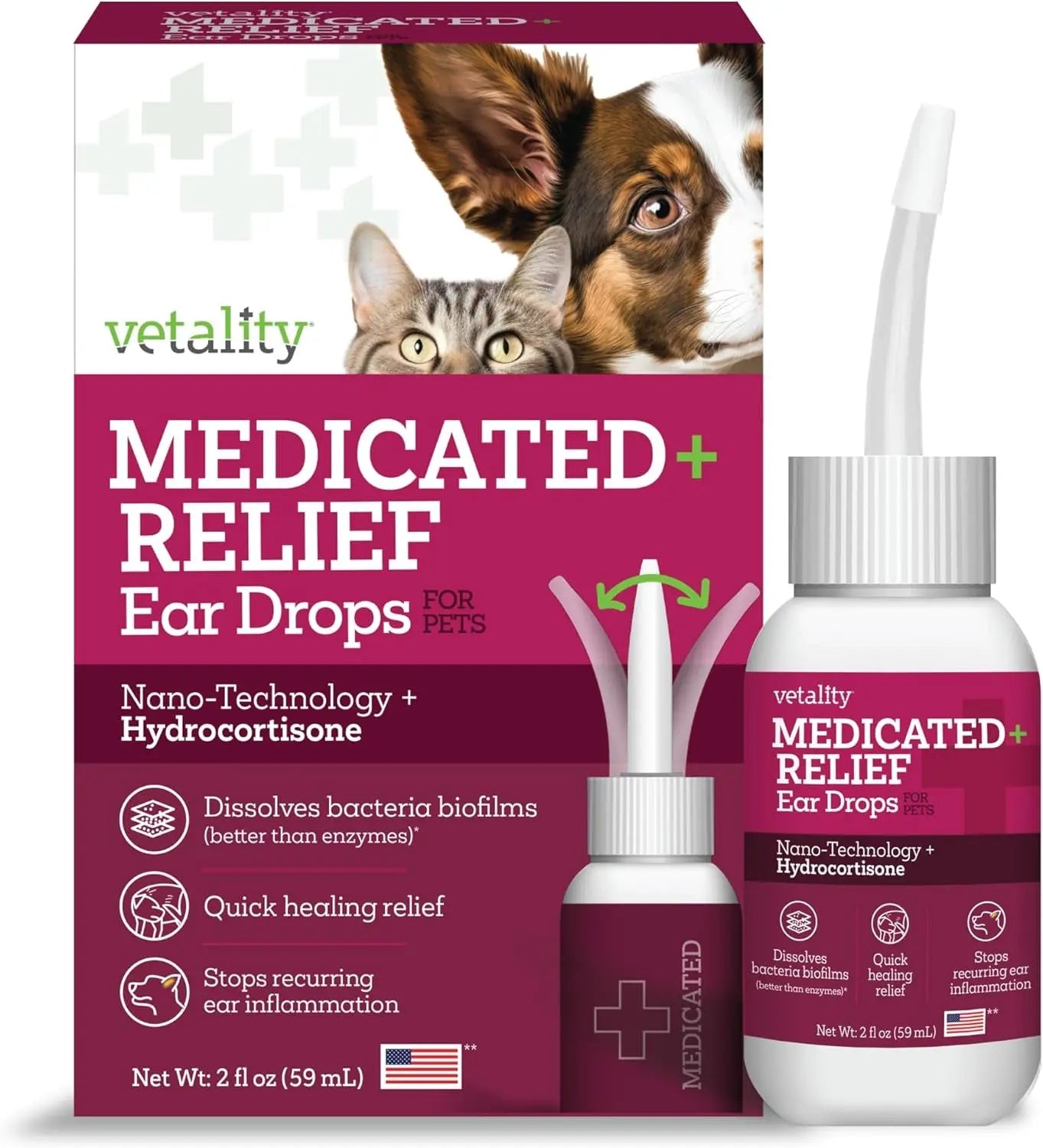 Dog Ear Drops 2oz Itch Relief Otic Infection Support Default Title