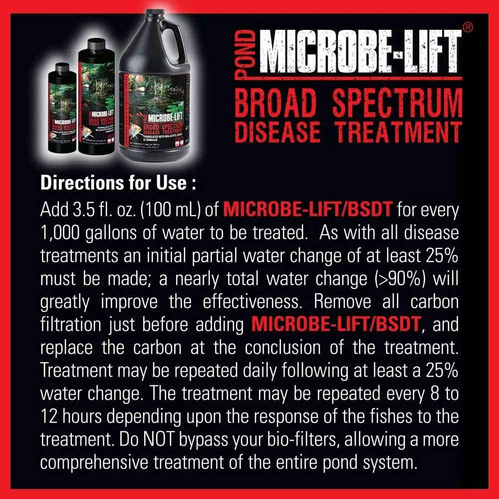 Microbe-Lift BSDT16 Pond Disease Treatment 16oz for Koi & Goldfish