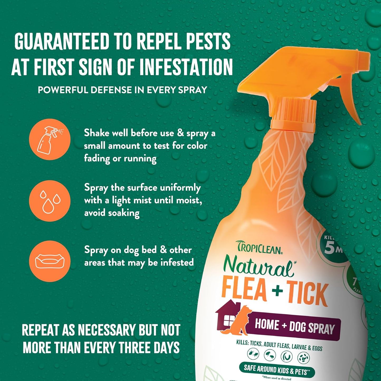 Natural Flea & Tick Dog Shampoo & Bedding Spray Bundle Soothing Treatment USA