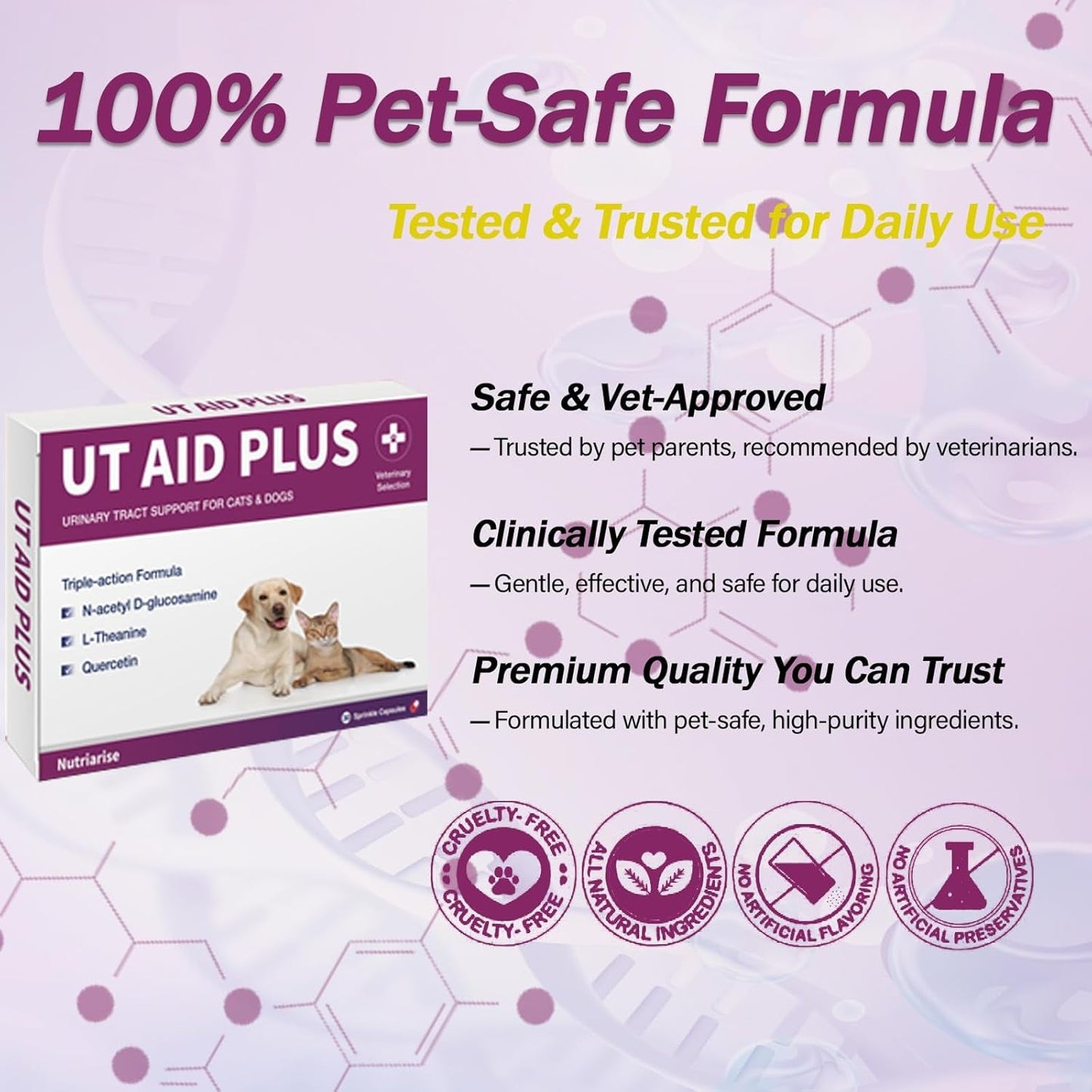 Pet Urinary Tract Support Capsules Cat Dog Bladder Kidney Health Supplement