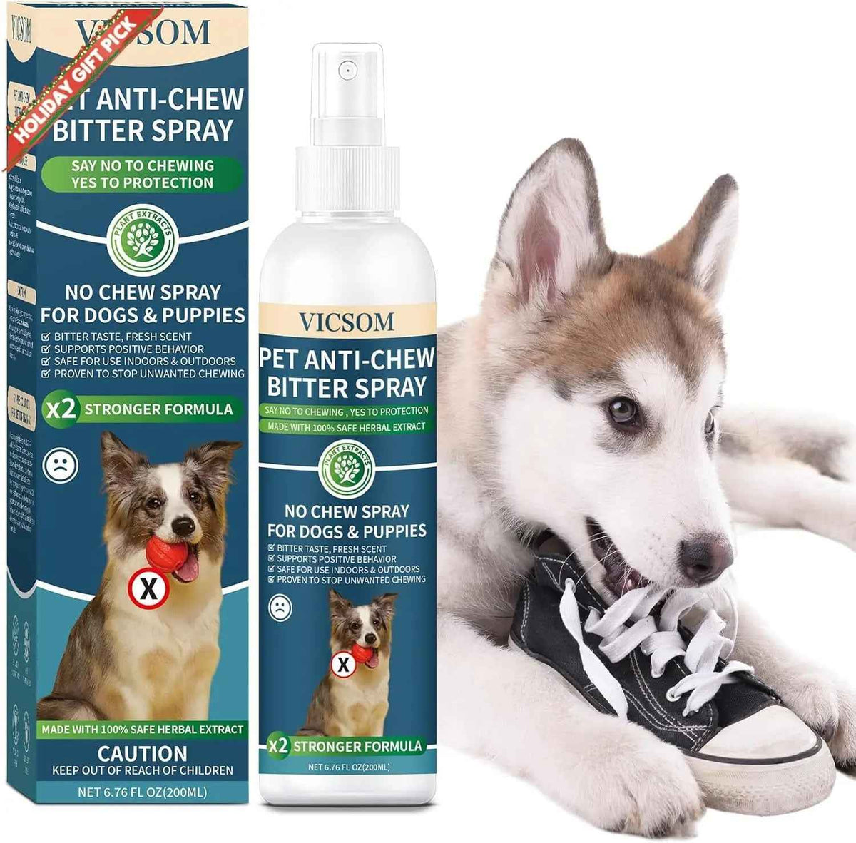 No Chew Spray for Dogs – Bitter Apple Lick Deterrent, Safe & Alcohol-Free