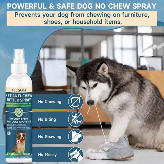 No chew spray bottle for dogs with bitter apple lick deterrent formula