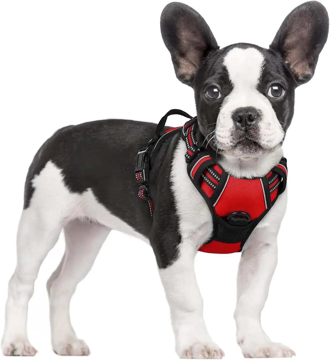 No Pull Dog Harness Reflective Adjustable Oxford Vest Dogs Control (All Sizes) Red Small