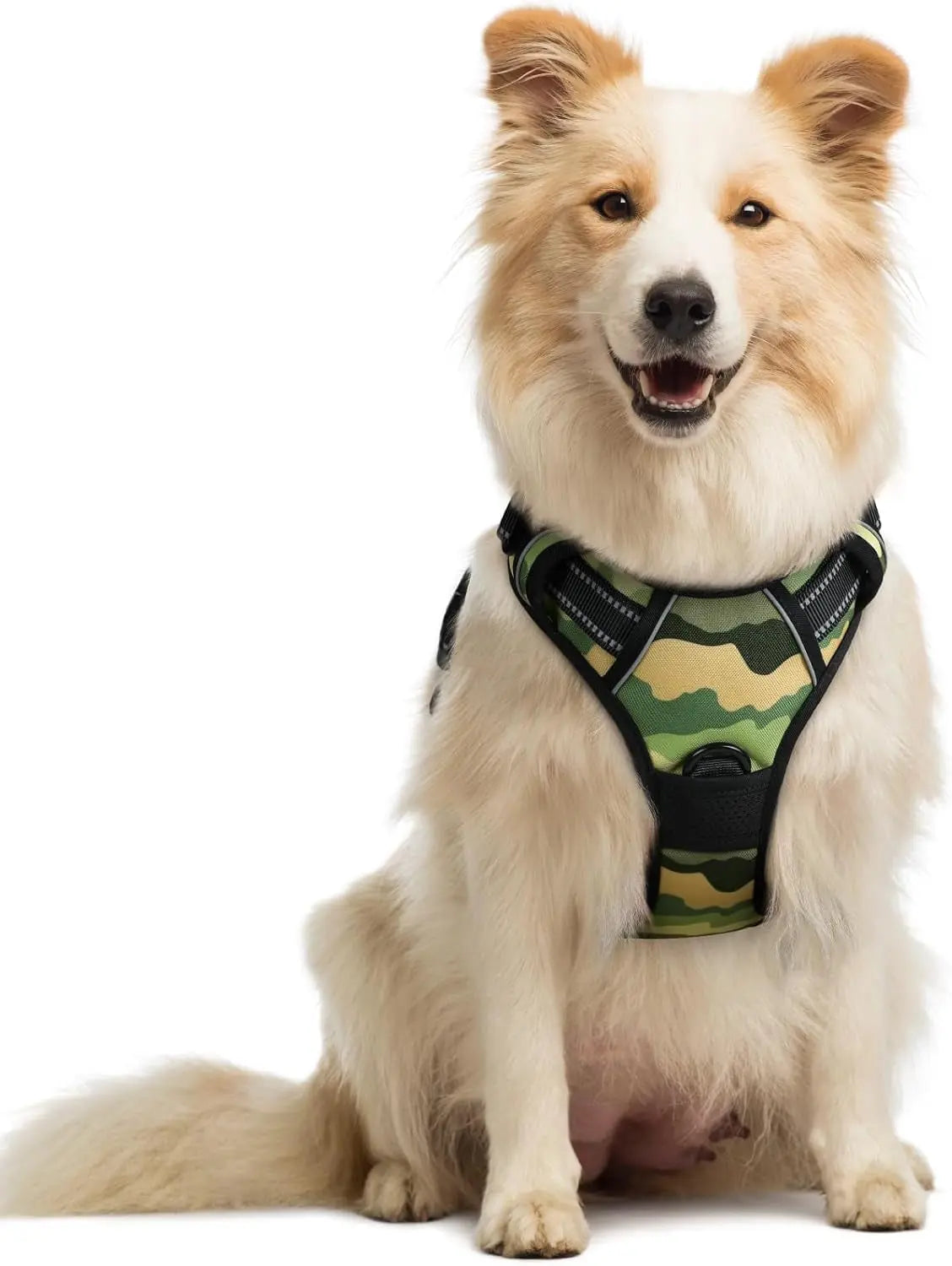 No Pull Dog Harness Reflective Adjustable Oxford Vest Dogs Control (All Sizes) Green Mountain Medium