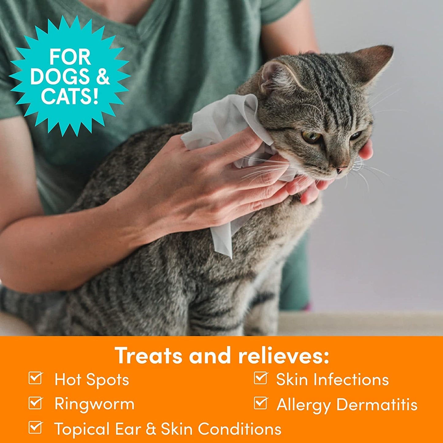 Nootie Medicated Dog & Cat Wipes 2% Chlorhexidine 2% Miconazole 70 Count XL