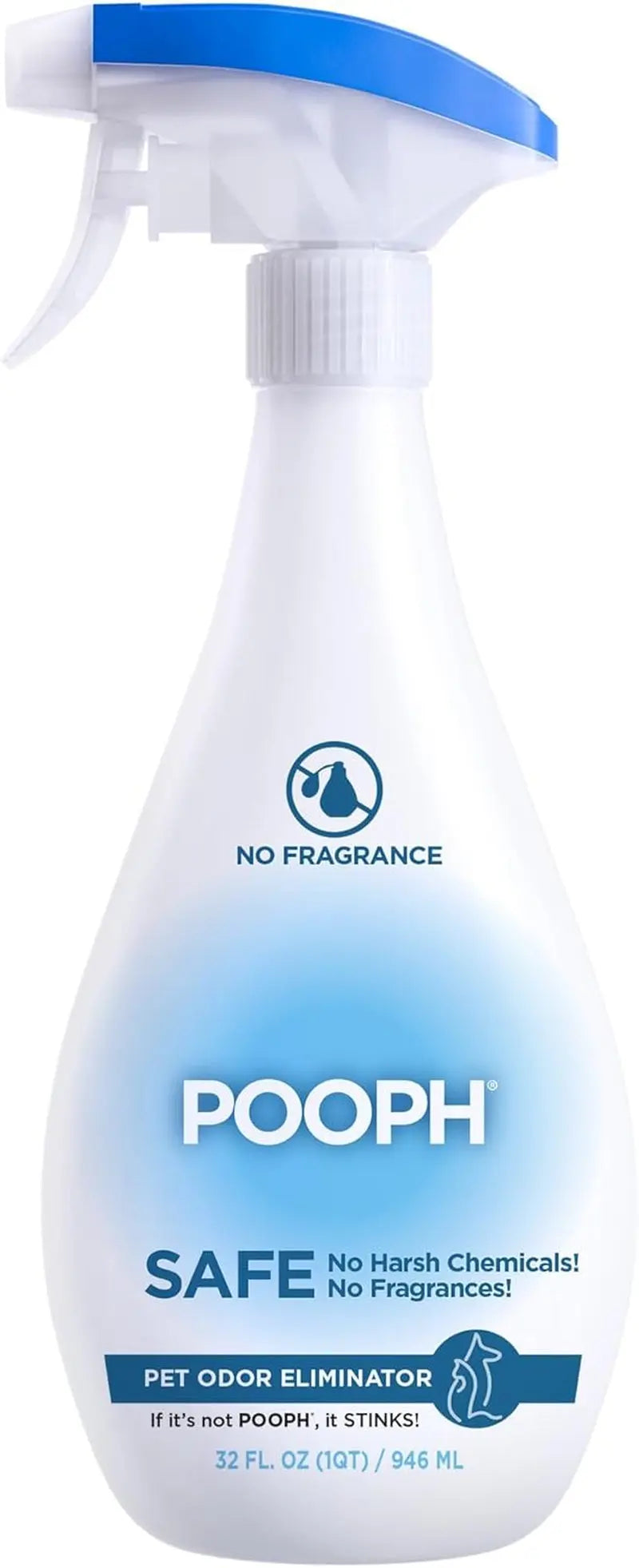 POOPH Pet Odor Eliminator Spray, 32 oz – Fragrance-Free Stain & Smell Remover 32 Fl Oz (1-Pack)