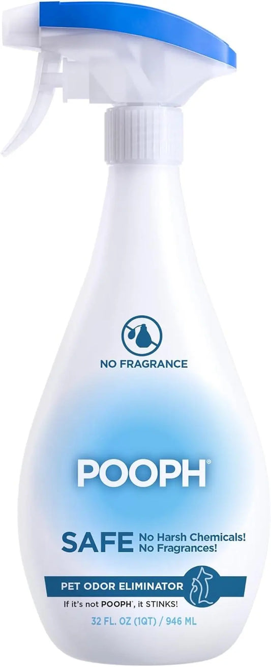 POOPH Pet Odor Eliminator Spray, 32 oz – Fragrance-Free Stain & Smell Remover 32 Fl Oz (1-Pack)