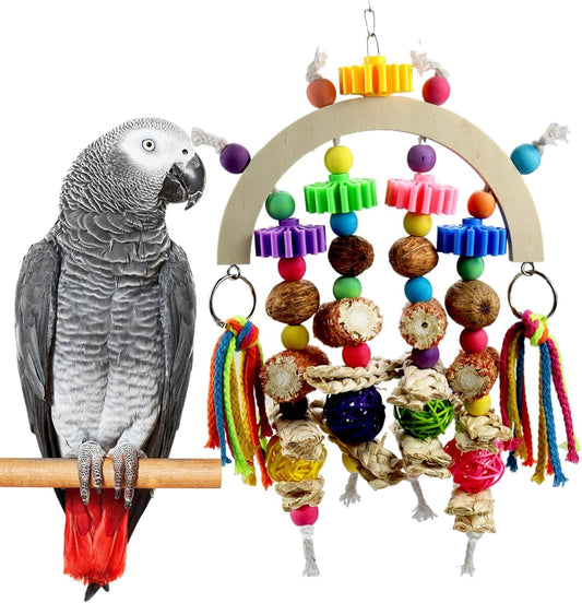 Parrot Bird Toys Natural Chew Corncob Wood Mango Cage Toys Small Medium Birds Default Title