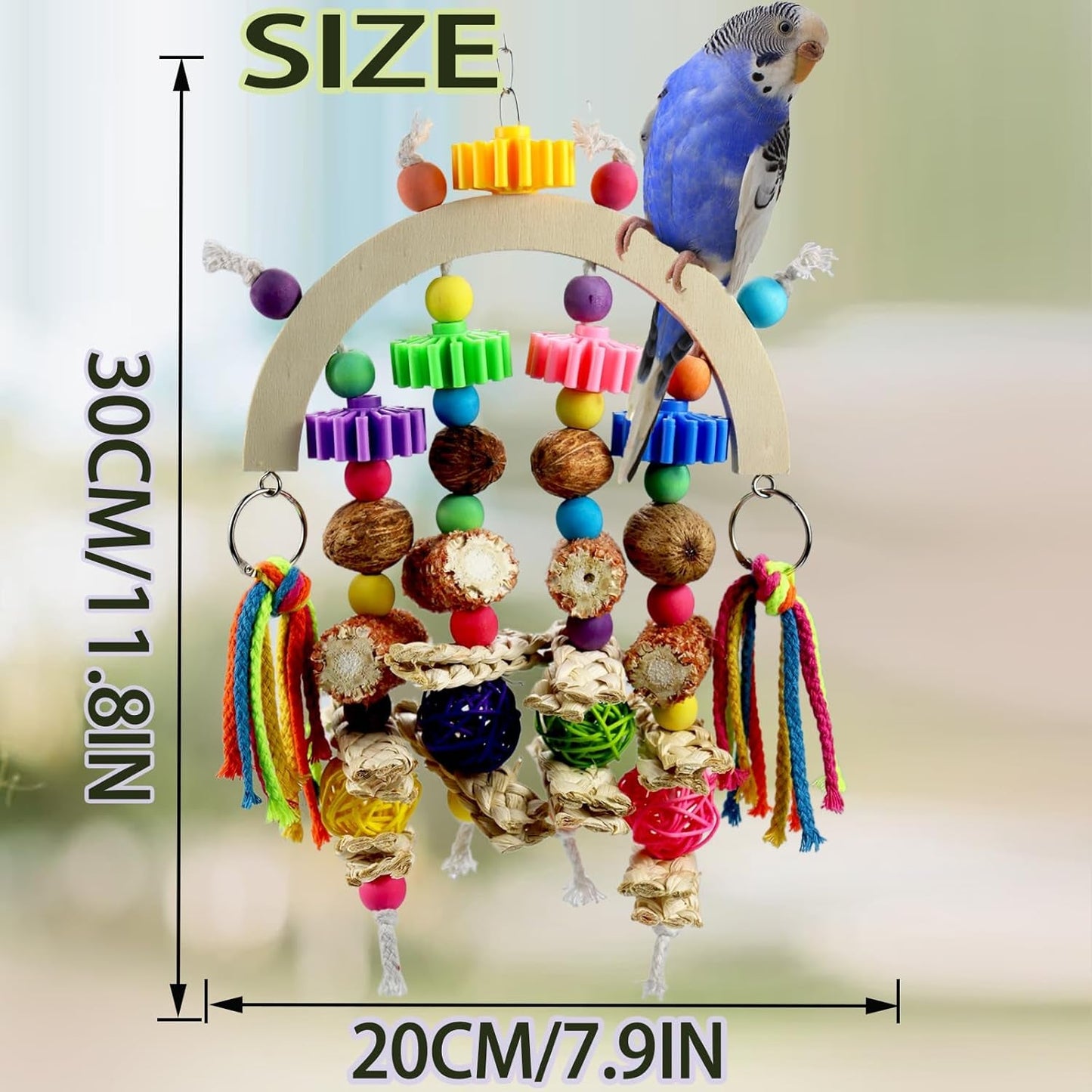 Parrot Bird Toys Natural Chew Corncob Wood Mango Cage Toys Small Medium Birds