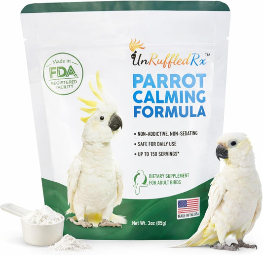 Parrot Calming Supplement Unruffledrx Bird Stress Relief Non Sedating 150 Servings Default Title
