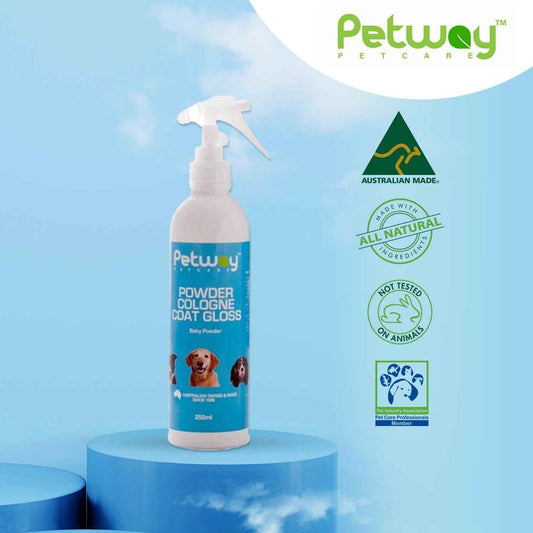 Pet cologne coat gloss spray with baby powder scent, 250ml dog deodorizer grooming mist