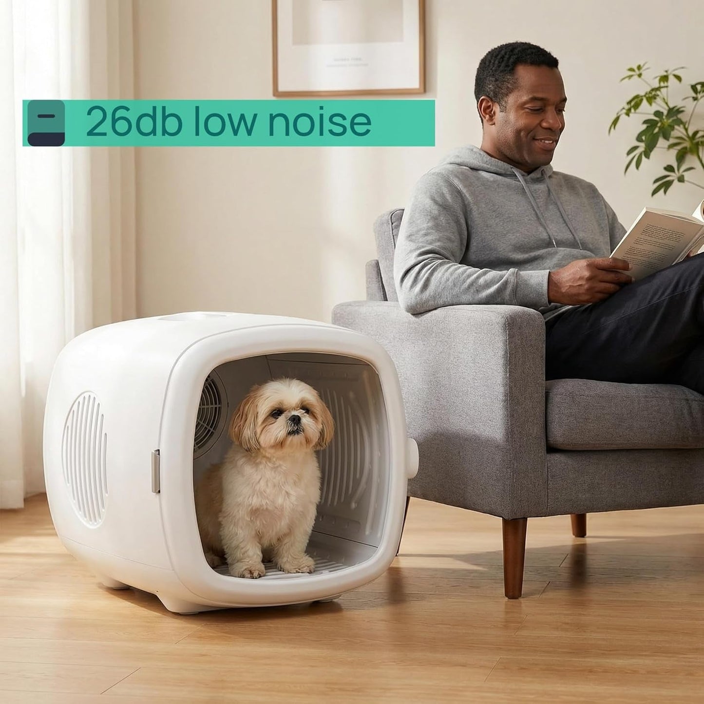 Pet Grooming Dryer Box Quiet Smart Temp Fast Dry Negative Ion Dog Cat