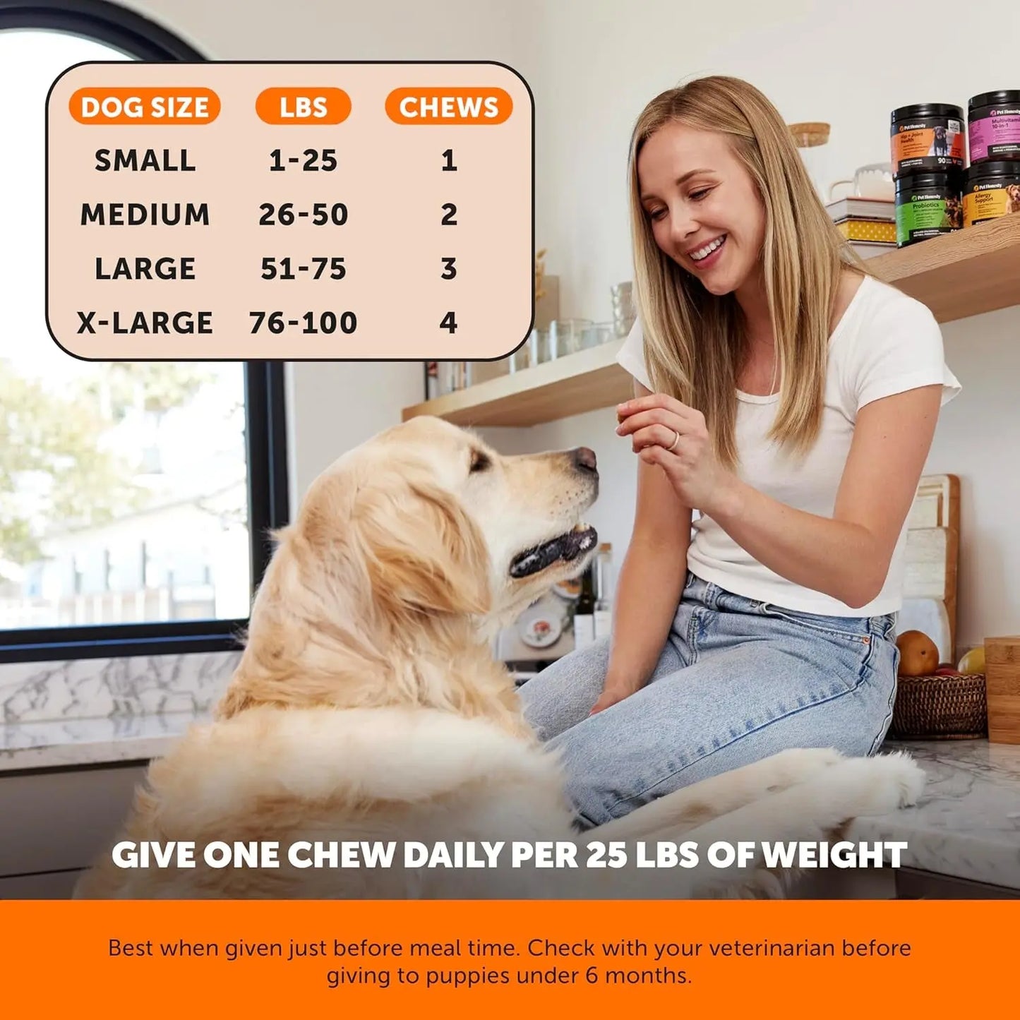Pet Honesty Senior Hemp Hip & Joint Chews for Dogs | Mobility Support 90 Ct