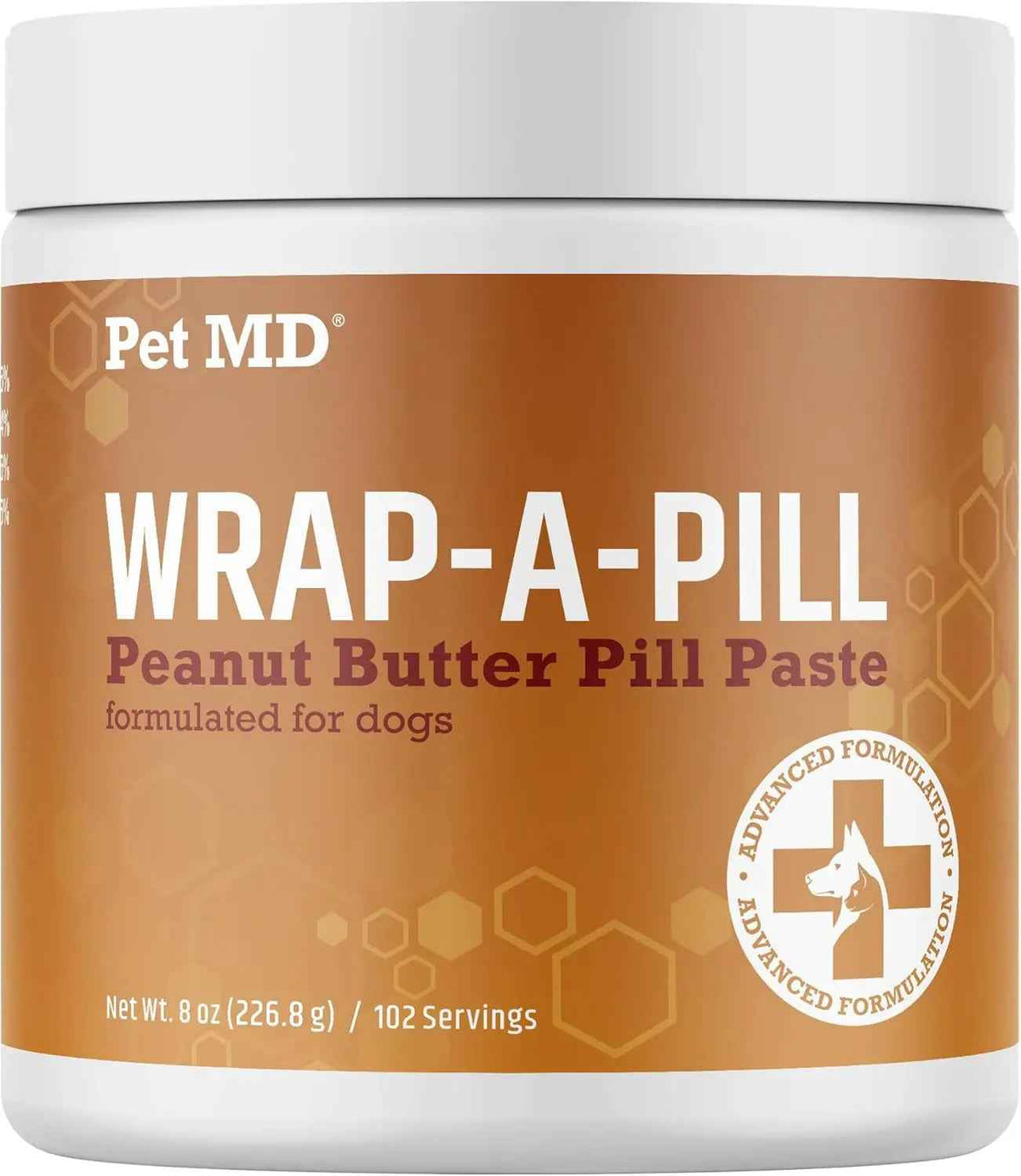 Pet MD Wrap-A-Pill Dog Pill Paste, Cheese & Bacon Flavor, Low Calorie