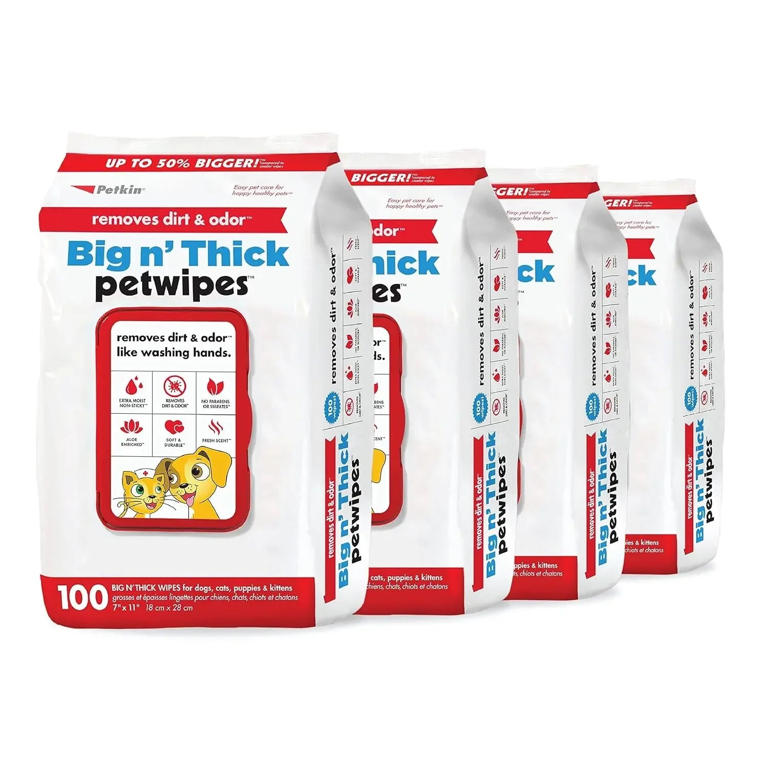 Pet Wipes for Dogs & Cats – 100 Large Grooming Wipes for Ears, Face, Eyes & Paws 4