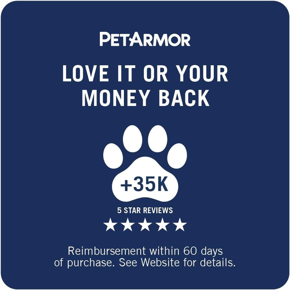 PetArmor Plus Flea Tick Treatment Dogs Waterproof Fast Acting 5-132lbs