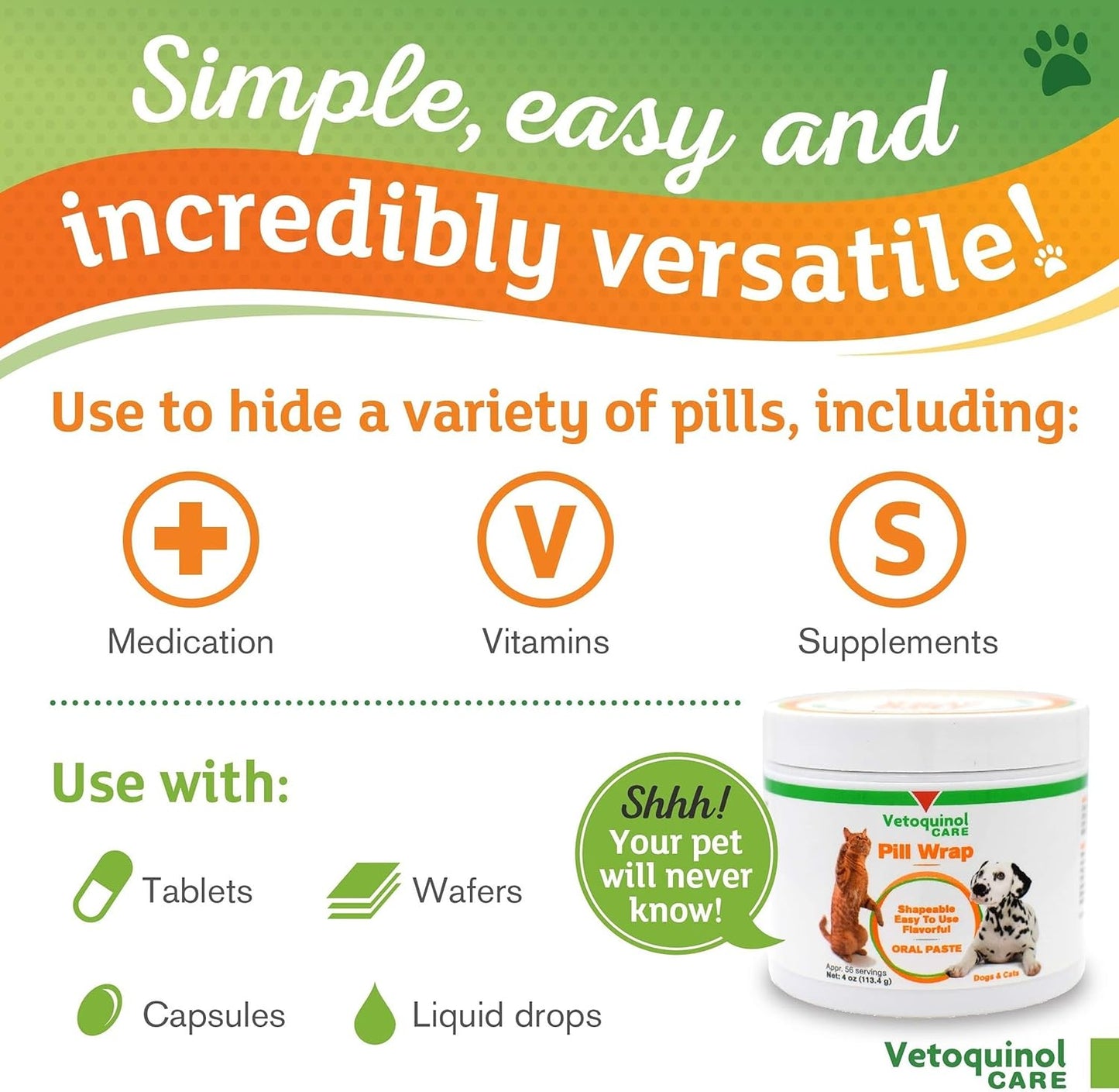 Pill Wrap Paste for Dogs Cats Medication Hider Moldable Easy Swallow