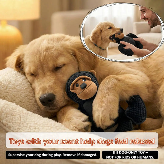 Plush Squeaky Gorilla Dog Toy 11in Tough for Large Dogs