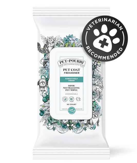 Pawsitively Fresh Pet Wipes Plant Based Deodorizing 50ct