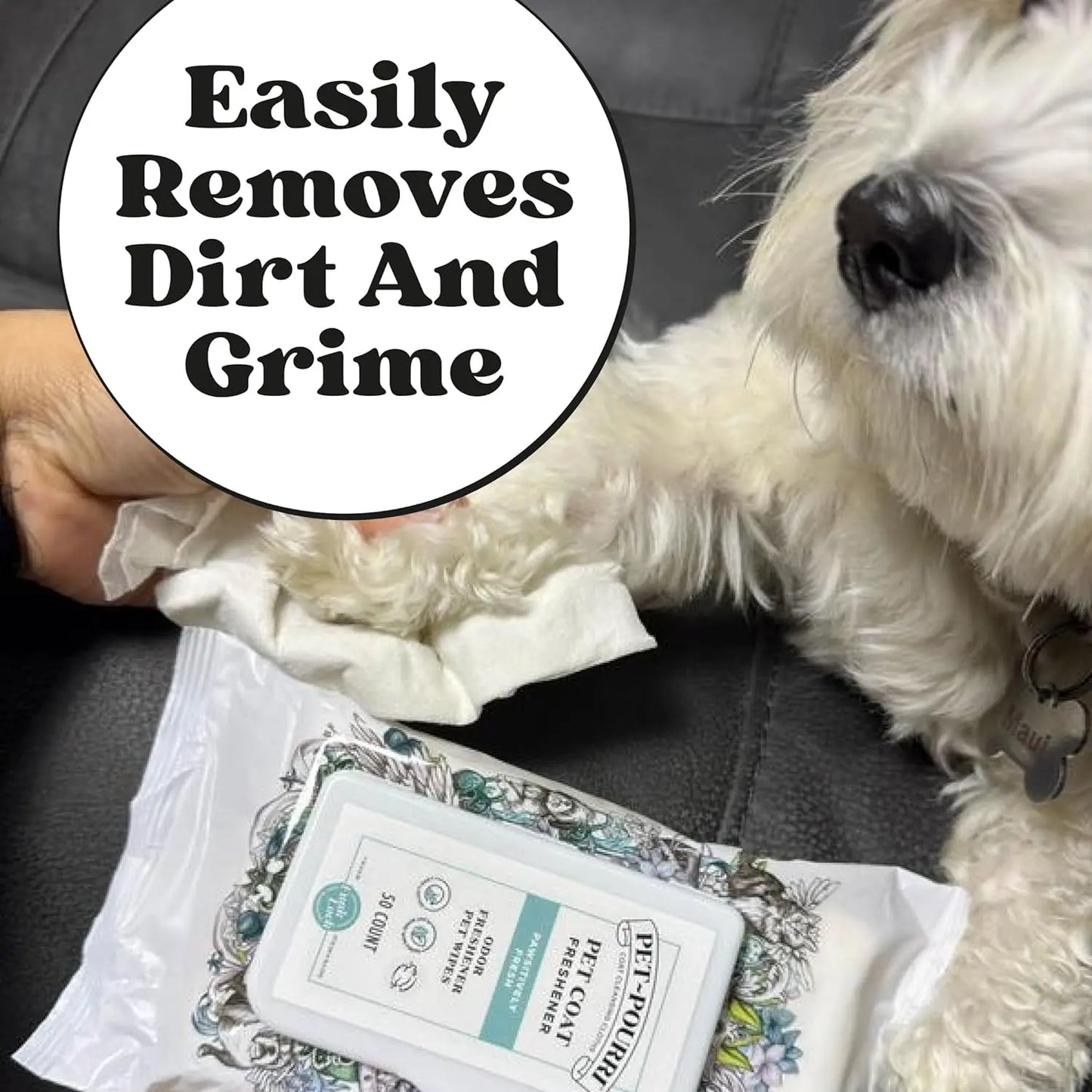 Pawsitively Fresh Pet Wipes Plant Based Deodorizing 50ct
