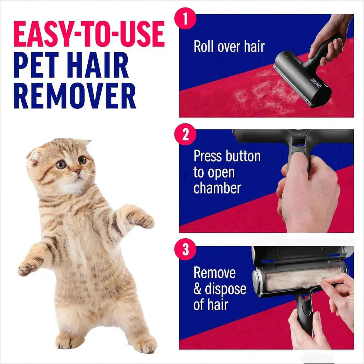 Pet Hair Remover Roller for Furniture, Carpet & Clothing