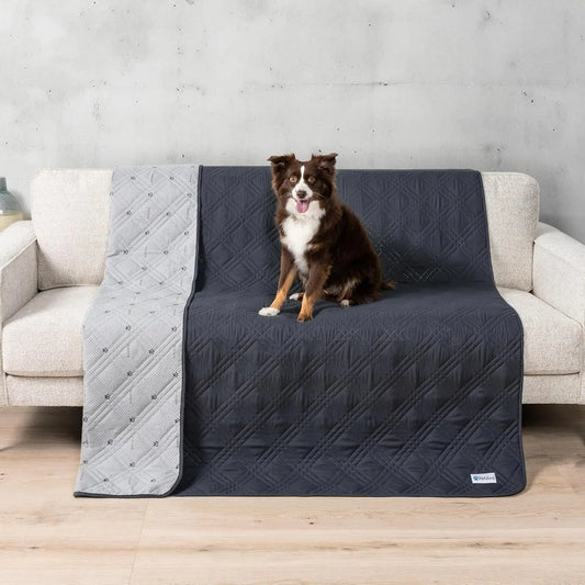 Waterproof Pet Couch Cover Reversible Furniture Protector for Dogs & Cats Grey