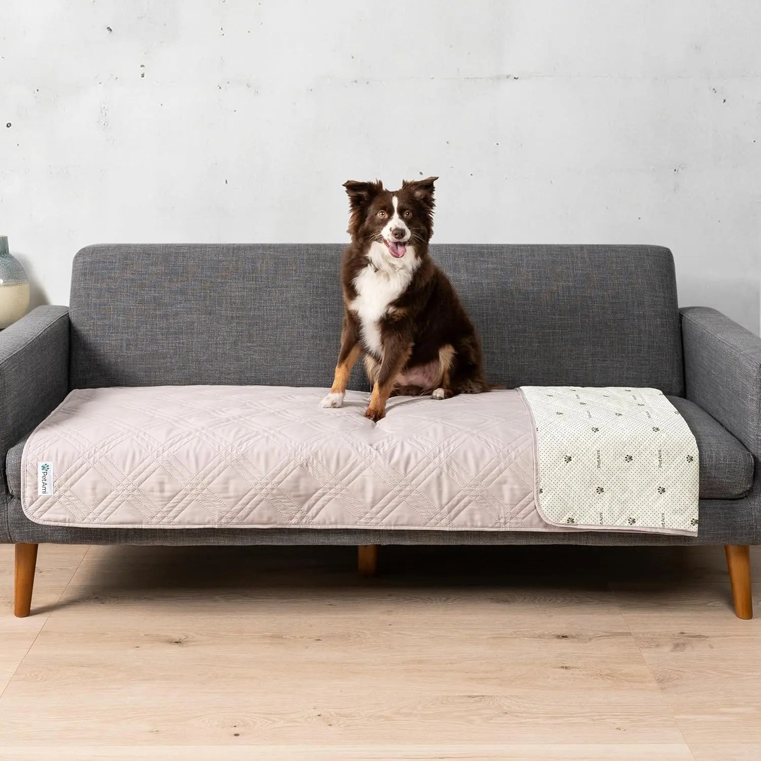 Waterproof Pet Couch Cover Reversible Furniture Protector for Dogs & Cats Beige 30 X 70 Inches