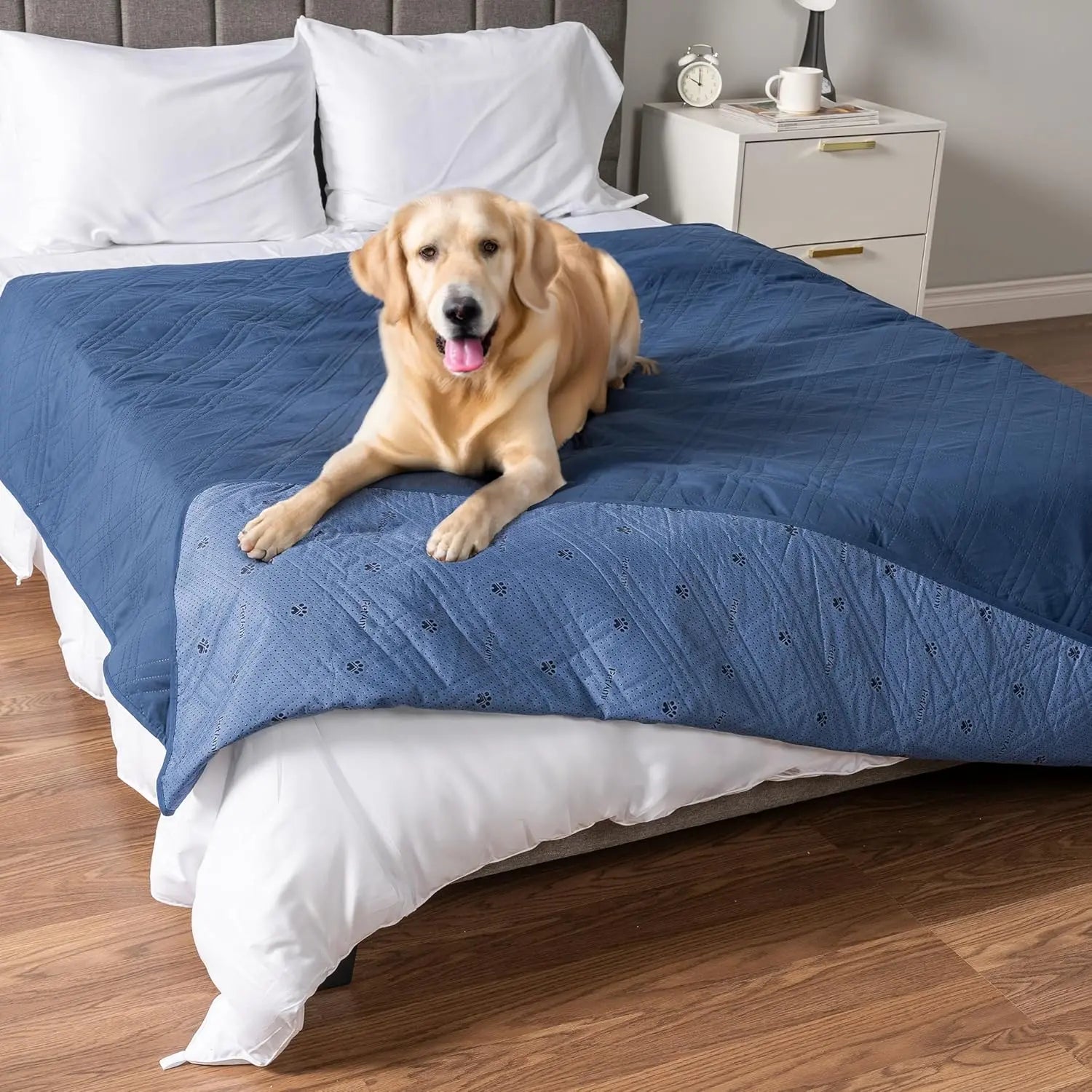Waterproof Pet Couch Cover Reversible Furniture Protector for Dogs & Cats Blue 102 X 82 Inches