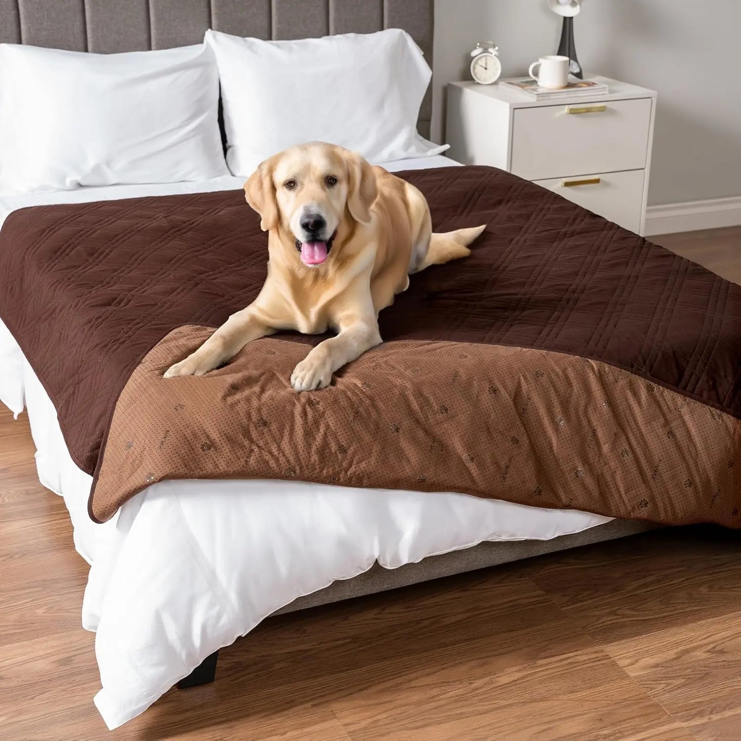 Waterproof Pet Couch Cover Reversible Furniture Protector for Dogs & Cats Brown 102 X 82 Inches
