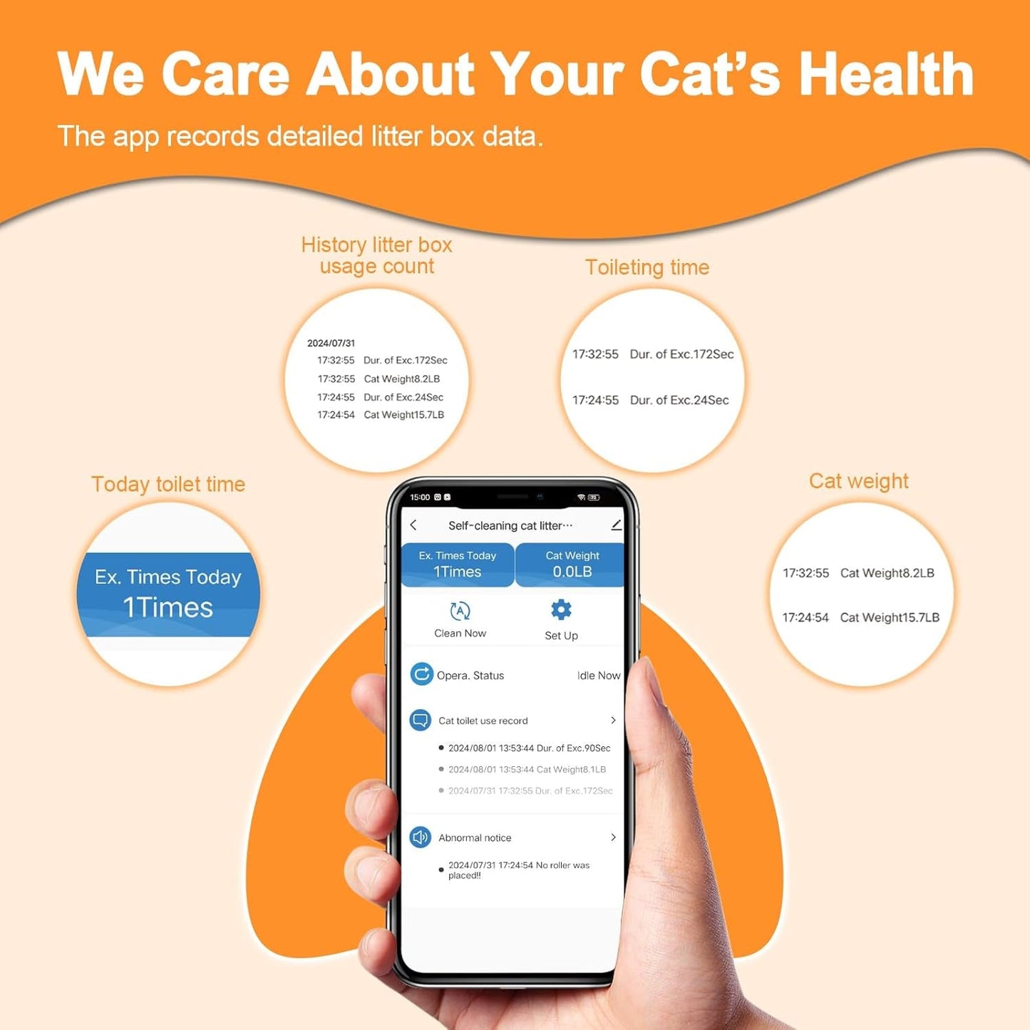 Self Cleaning Cat Litter Box Automatic App Control Quiet Multi Cat Smart