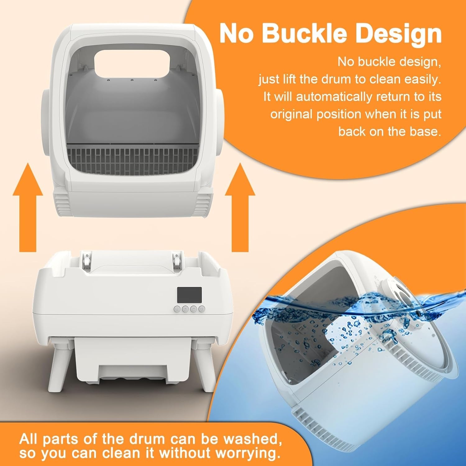 Self Cleaning Cat Litter Box Automatic App Control Quiet Multi Cat Smart