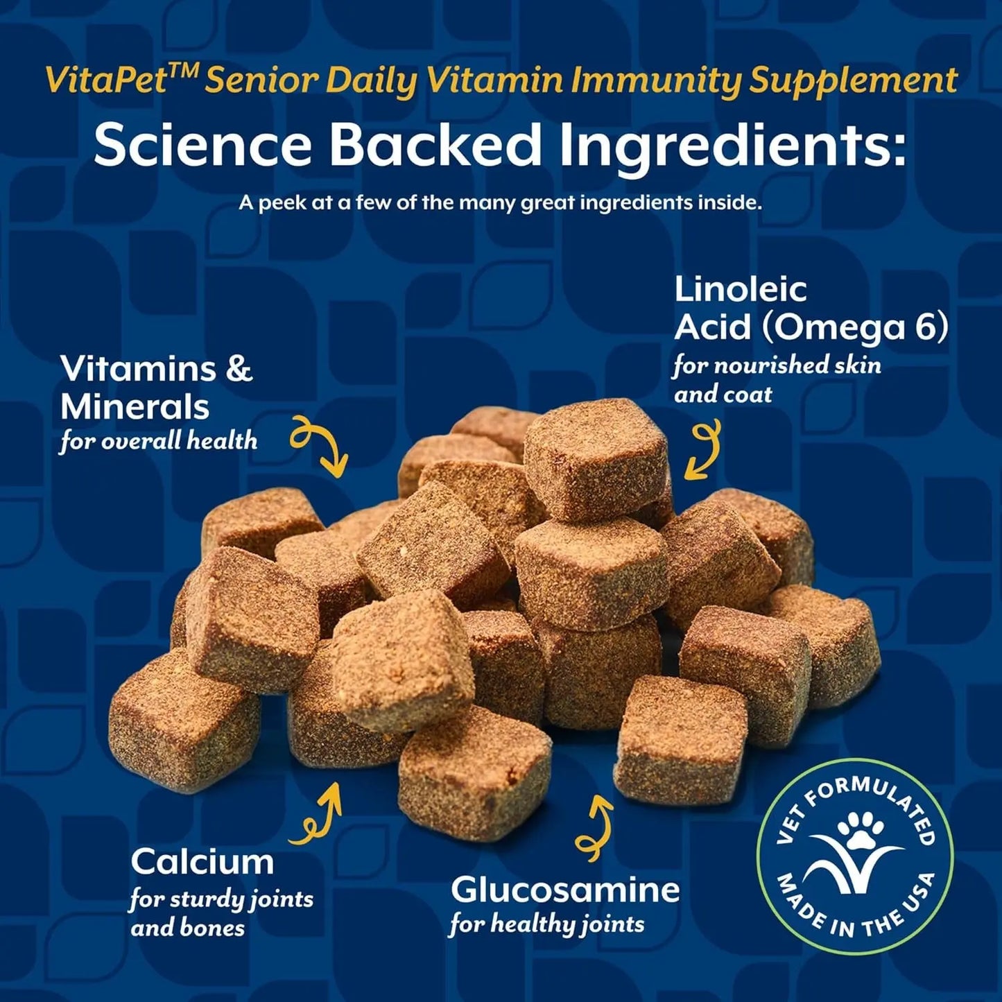 Senior Dog Multivitamin Glucosamine Joint Support NaturVet Soft Chews 120ct
