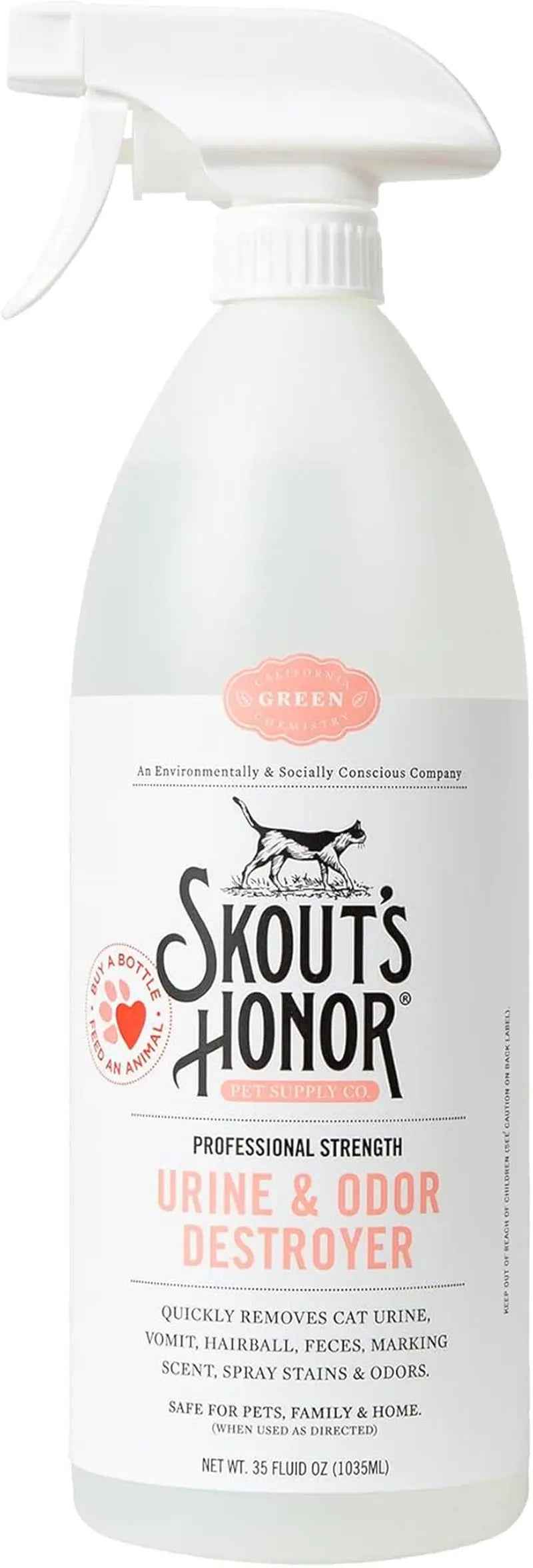 Skout's Honor Cat Urine & Odor Destroyer 35oz Carpet Cleaner Pro Strength