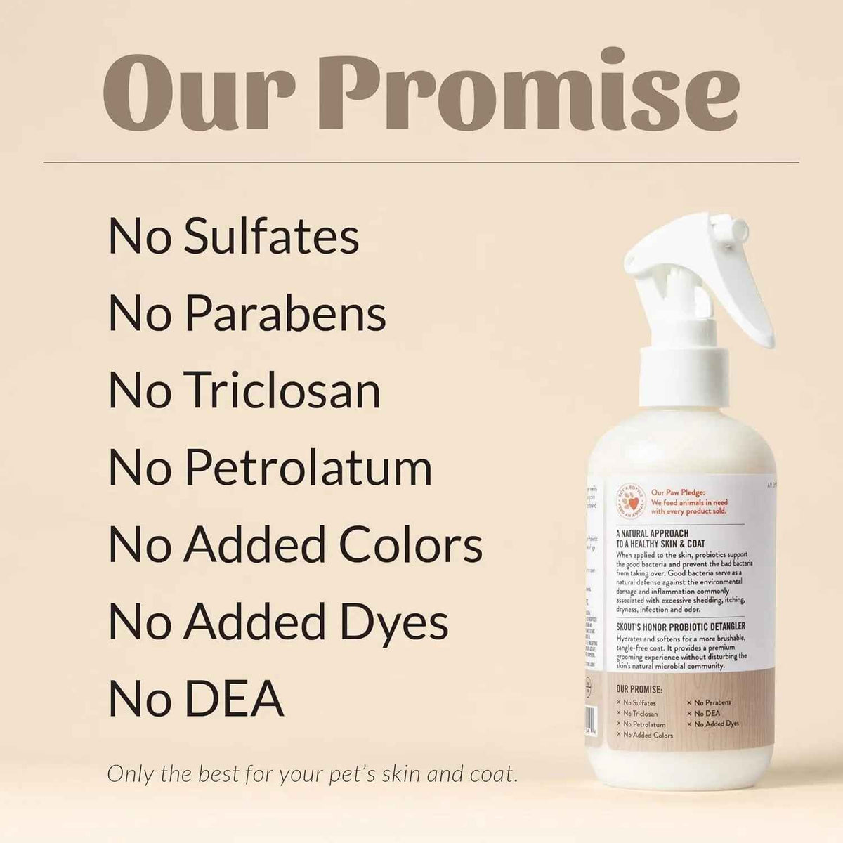 Skout’s Honor Probiotic Pet Detangler Spray – Hydrating & Conditioning