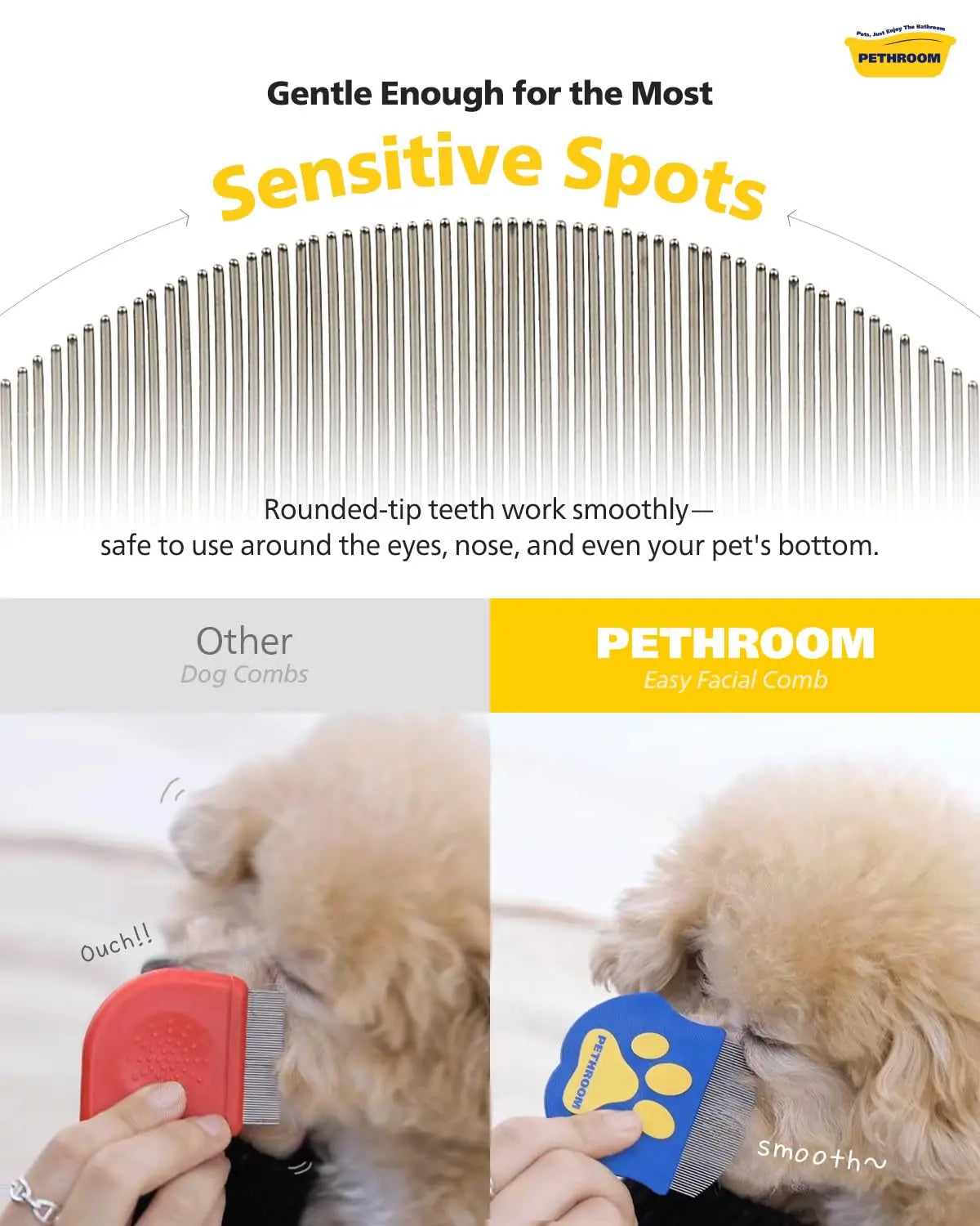 Stainless Steel Pet Eye Comb Tear Stain Remover for Dogs Cats