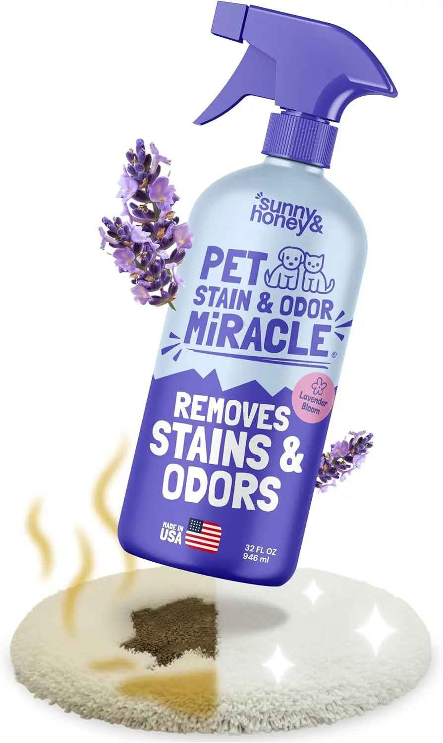 Pet Stain & Odor Remover Enzyme Cleaner Dog & Cat Urine Spray(Lavender & Mint)